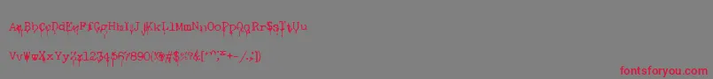 NasalDrip-Schriftart – Rote Schriften auf grauem Hintergrund