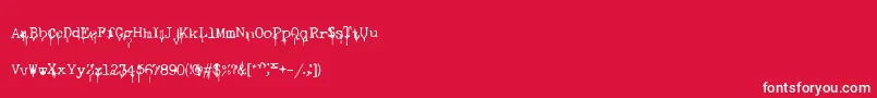 NasalDrip-Schriftart – Weiße Schriften auf rotem Hintergrund