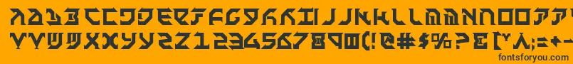 FantazianBold Font – Black Fonts on Orange Background