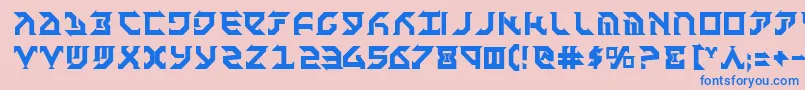 フォントFantazianBold – ピンクの背景に青い文字