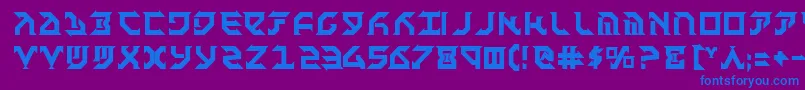 FantazianBold Font – Blue Fonts on Purple Background