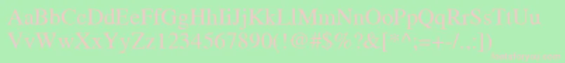 TimesRoman Font – Pink Fonts on Green Background