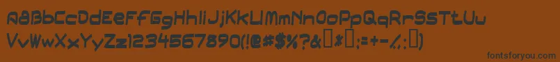 フォントField – 黒い文字が茶色の背景にあります