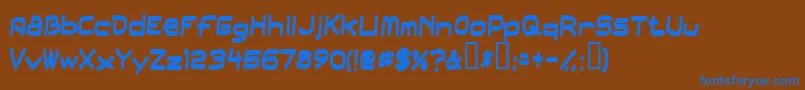 Field Font – Blue Fonts on Brown Background