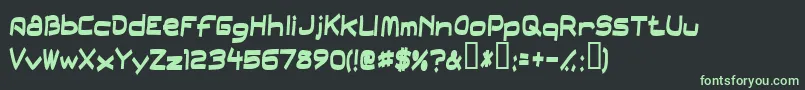 Field Font – Green Fonts on Black Background