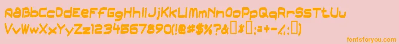 Field Font – Orange Fonts on Pink Background