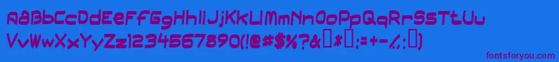 Field Font – Purple Fonts on Blue Background