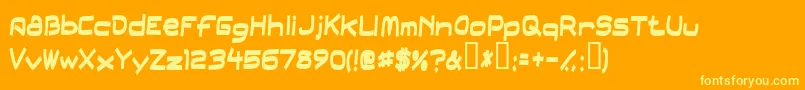 Field Font – Yellow Fonts on Orange Background