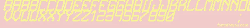 NoxtreyAufTfbBoldCursive Font – Yellow Fonts on Pink Background