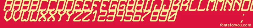 NoxtreyAufTfbBoldCursive Font – Yellow Fonts on Red Background