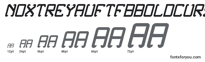 NoxtreyAufTfbBoldCursive Font Sizes