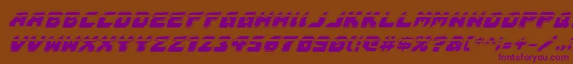 AstropolisLaserAcademyItalic Font – Purple Fonts on Brown Background