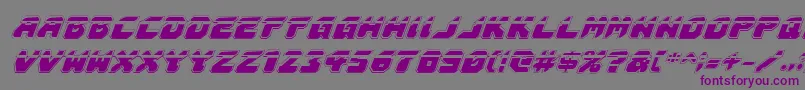 AstropolisLaserAcademyItalic Font – Purple Fonts on Gray Background