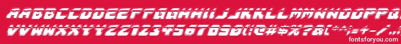 AstropolisLaserAcademyItalic Font – White Fonts on Red Background