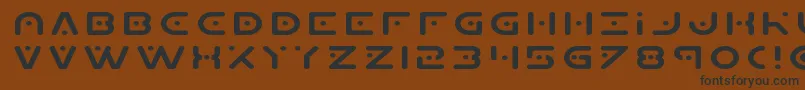 Więcej informacji o czcionce Planetxexpand Czcionka Planetxexpand – czarne czcionki na brązowym tle