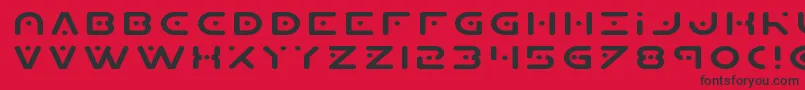 Planetxexpand Font – Black Fonts on Red Background