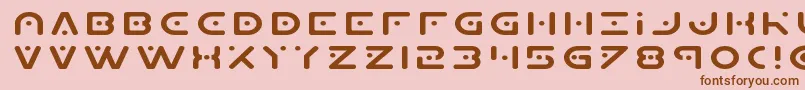 Шрифт Planetxexpand – коричневые шрифты на розовом фоне