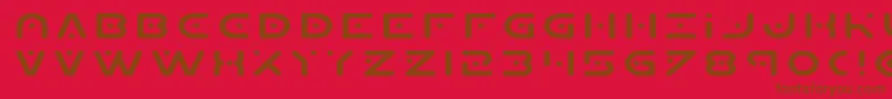 Planetxexpand Font – Brown Fonts on Red Background