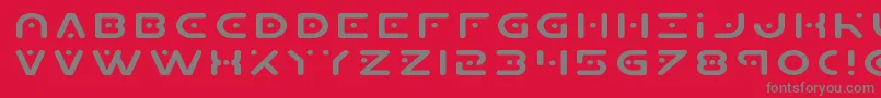 Planetxexpand Font – Gray Fonts on Red Background