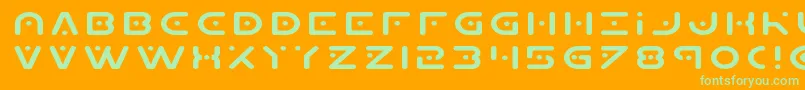 Planetxexpand-fontti – vihreät fontit oranssilla taustalla