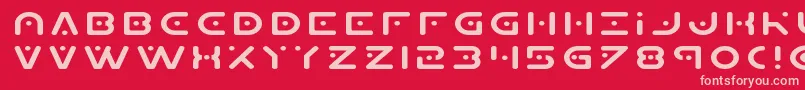 Planetxexpand Font – Pink Fonts on Red Background