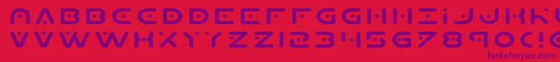 フォントPlanetxexpand – 赤い背景に紫のフォント