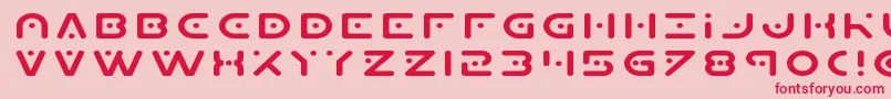Planetxexpand Font – Red Fonts on Pink Background