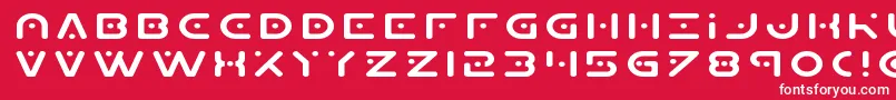 フォントPlanetxexpand – 赤い背景に白い文字