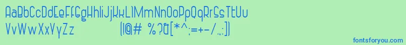 VintageStrapsRegular Font – Blue Fonts on Green Background