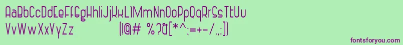 VintageStrapsRegular Font – Purple Fonts on Green Background