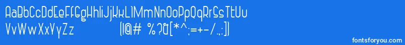 Fonte VintageStrapsRegular – fontes brancas em um fundo azul