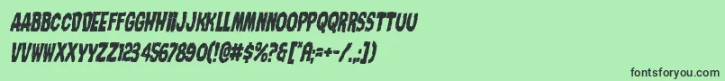 Nightmarealleycondital Font – Black Fonts on Green Background