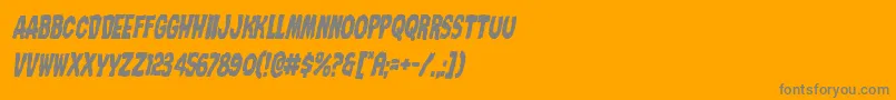 Nightmarealleycondital Font – Gray Fonts on Orange Background