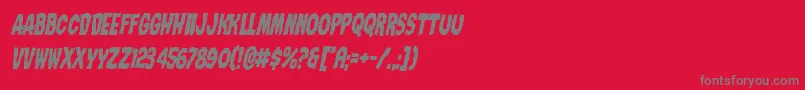 Nightmarealleycondital-Schriftart – Graue Schriften auf rotem Hintergrund