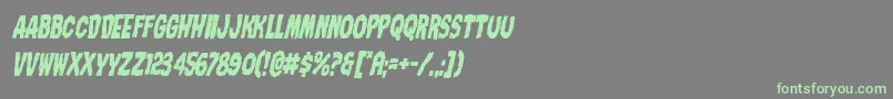 Nightmarealleycondital-Schriftart – Grüne Schriften auf grauem Hintergrund