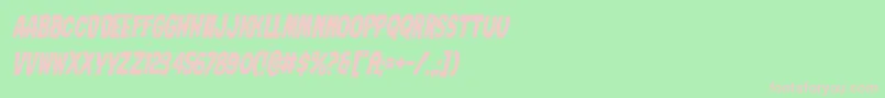 Nightmarealleycondital Font – Pink Fonts on Green Background