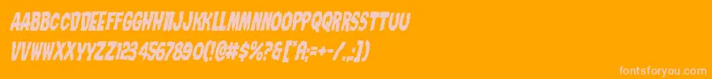Nightmarealleycondital Font – Pink Fonts on Orange Background