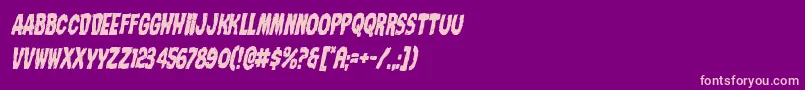 Nightmarealleycondital Font – Pink Fonts on Purple Background