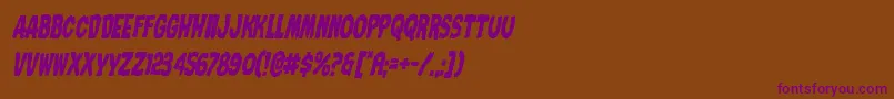 Nightmarealleycondital Font – Purple Fonts on Brown Background