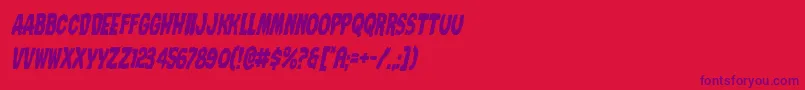 Nightmarealleycondital Font – Purple Fonts on Red Background