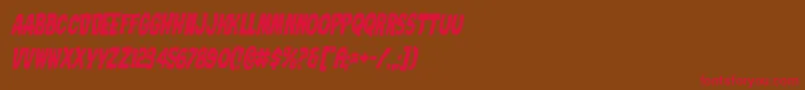 Nightmarealleycondital Font – Red Fonts on Brown Background