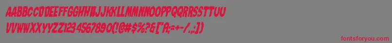Nightmarealleycondital-fontti – punaiset fontit harmaalla taustalla