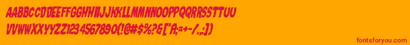 Nightmarealleycondital-fontti – punaiset fontit oranssilla taustalla