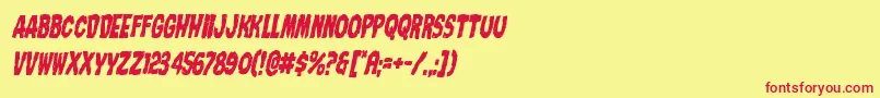 Nightmarealleycondital Font – Red Fonts on Yellow Background