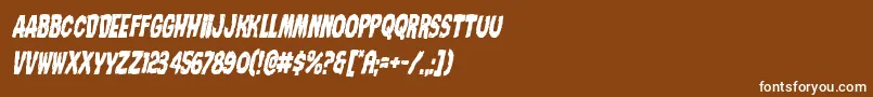 Nightmarealleycondital Font – White Fonts on Brown Background