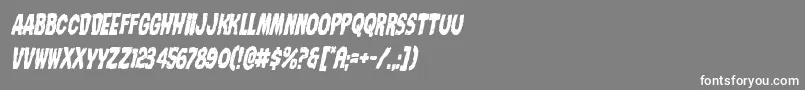 Nightmarealleycondital Font – White Fonts on Gray Background