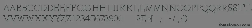 フォントEthserifethon – 黒い文字の灰色の背景