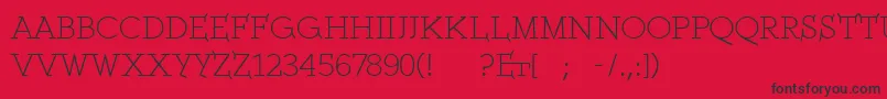 Ethserifethon Font – Black Fonts on Red Background