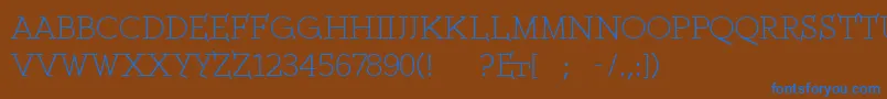 Ethserifethon Font – Blue Fonts on Brown Background