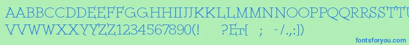 Ethserifethon Font – Blue Fonts on Green Background